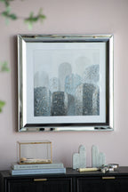 S/2 23.6x23.6" Kaiden Crystal Mirror Framed Wall Art