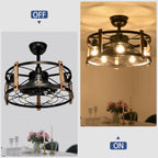 20'' Cage Ceiling Fan With Remote Control