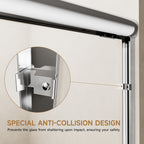56"-60" W x 57" H Aluminum Frame Double Sliding Shower Door