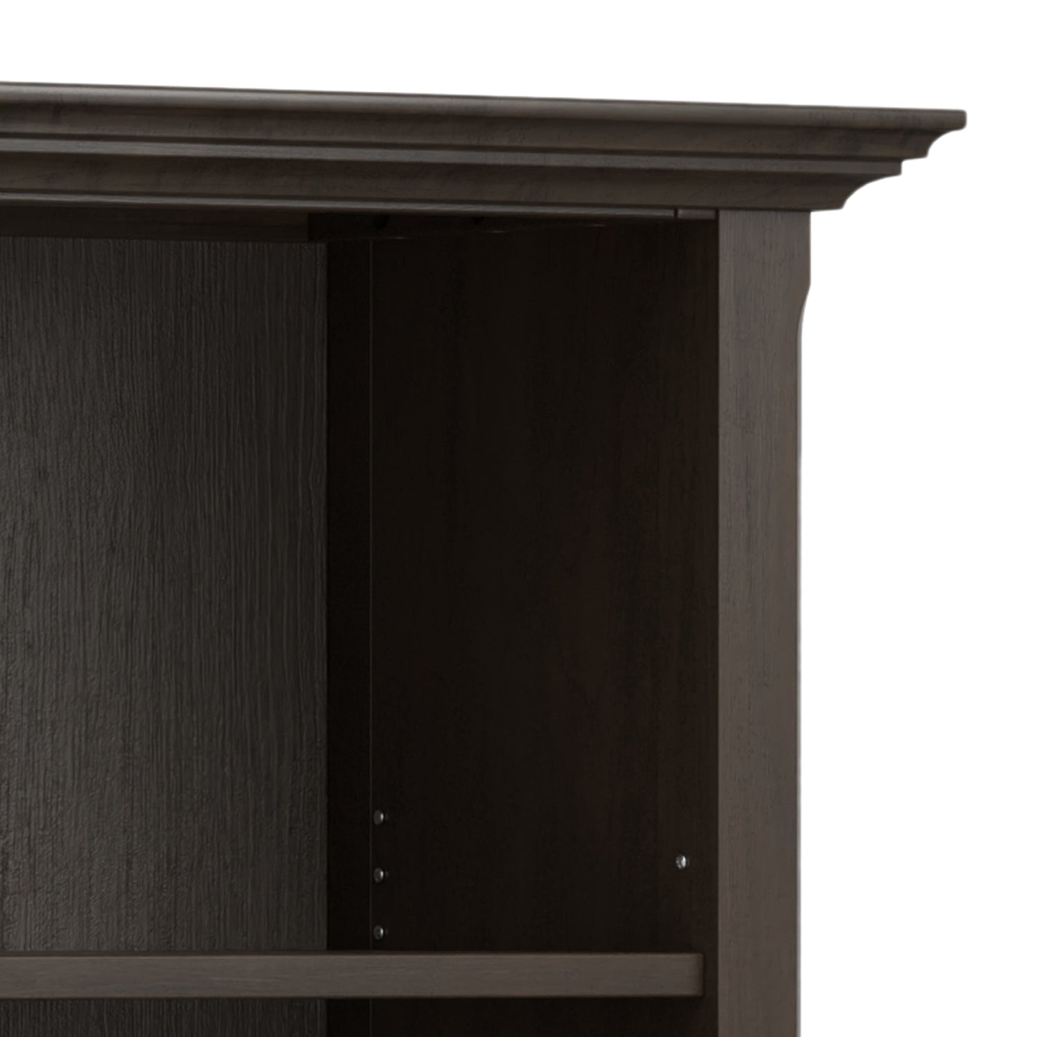 Amherst 24 Inch Solid Wood 5 Shelf Bookcase in Hickory