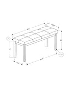 44" Rectangular Upholstered Bench