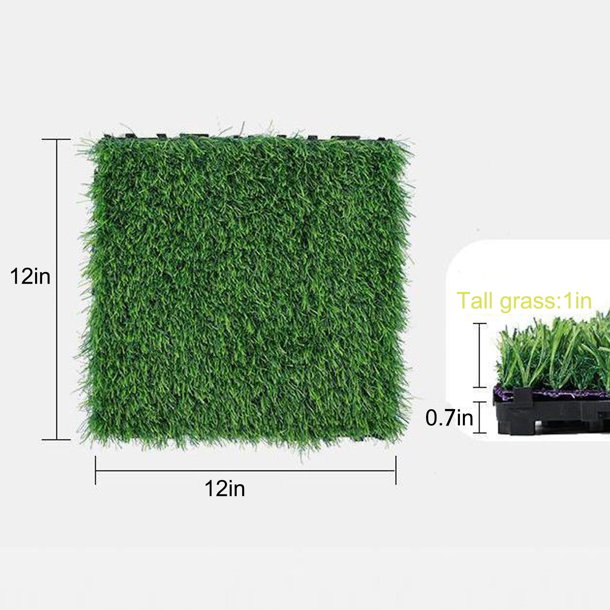 Artificial Lawn 36pcs Interlocking Artificial Grass Tiles
