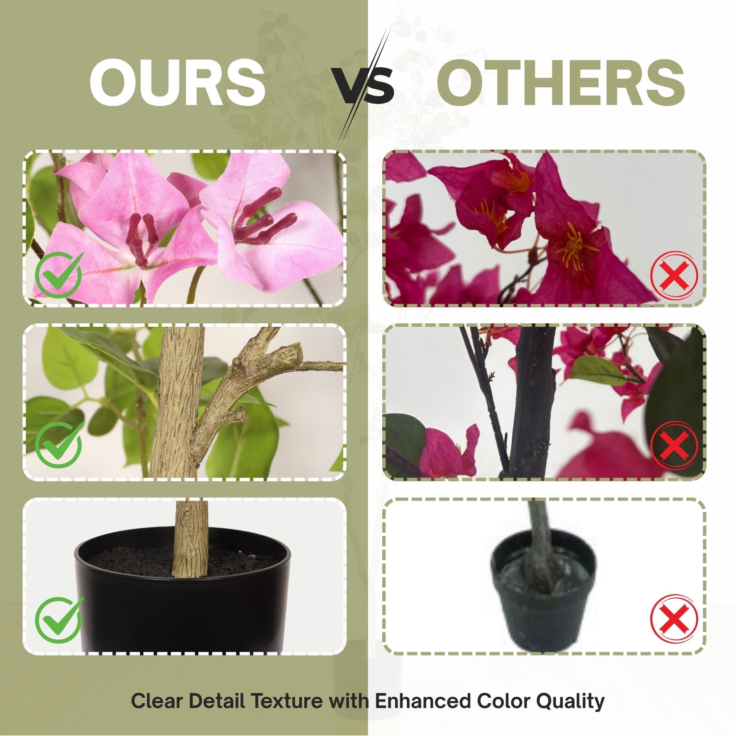 6FT Artificial Bougainvillea Tree