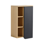 16" Wall-Mounted Bathroom Side Cabinet, Light