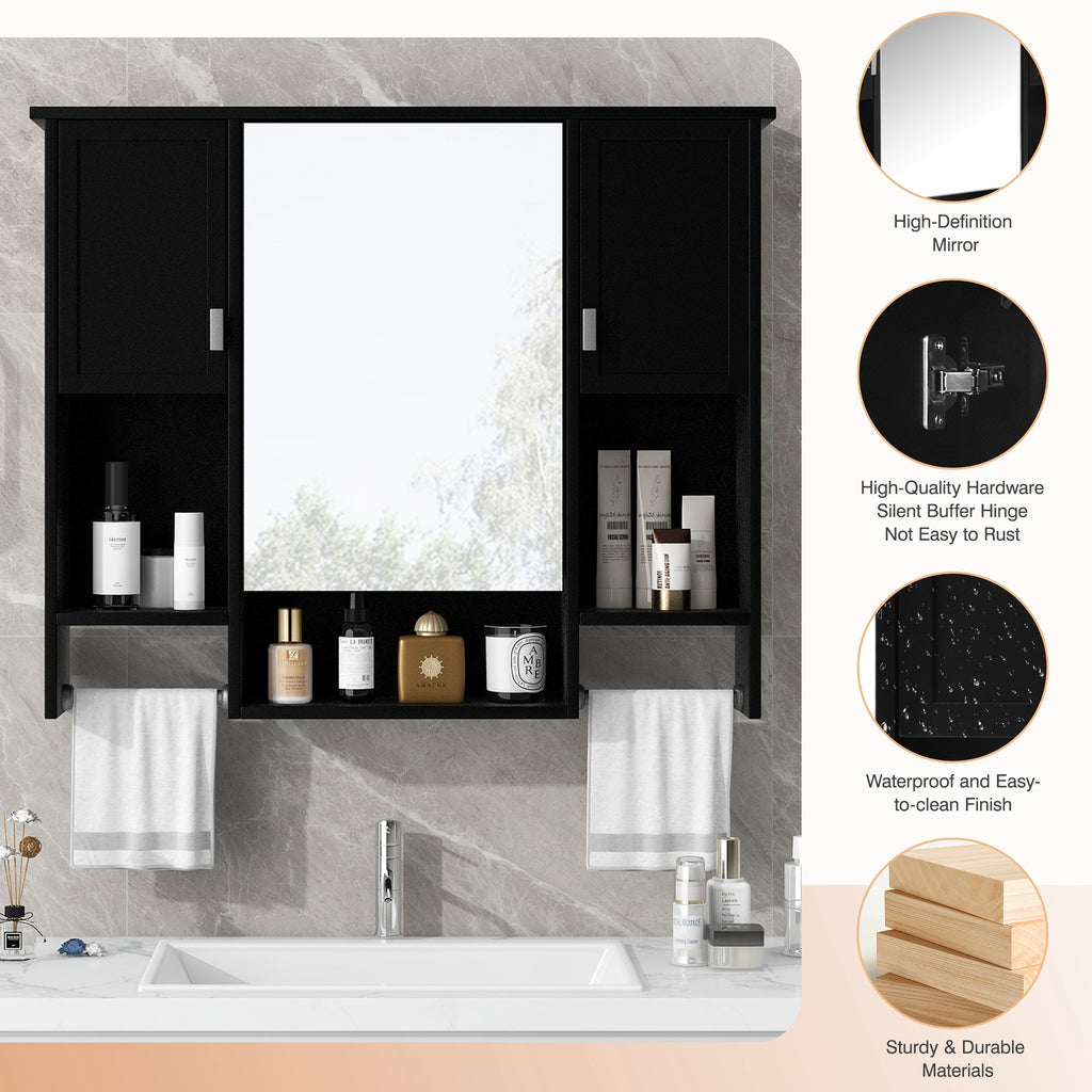 35'' x 28'' Modern Wall Mounted Bathroom Storage Cabinet
