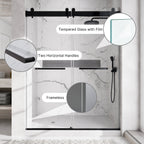 48 Inches x 76 Inches Double Sliding Shower Door in Matte