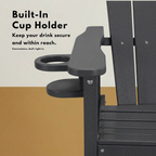 HDPE Bar Height Adirondack Chair with Cup Holder