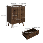 3 Drawer Dresser - Modern Walnut