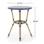 Outdoor PE Rattan and Aluminum 3 Piece French Bistro Set