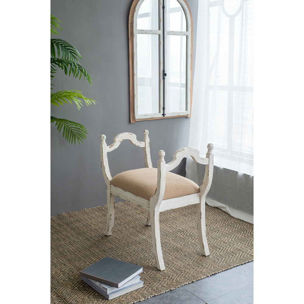 Harlow Bench - Farmhouse/French Country Style Vanity Chair