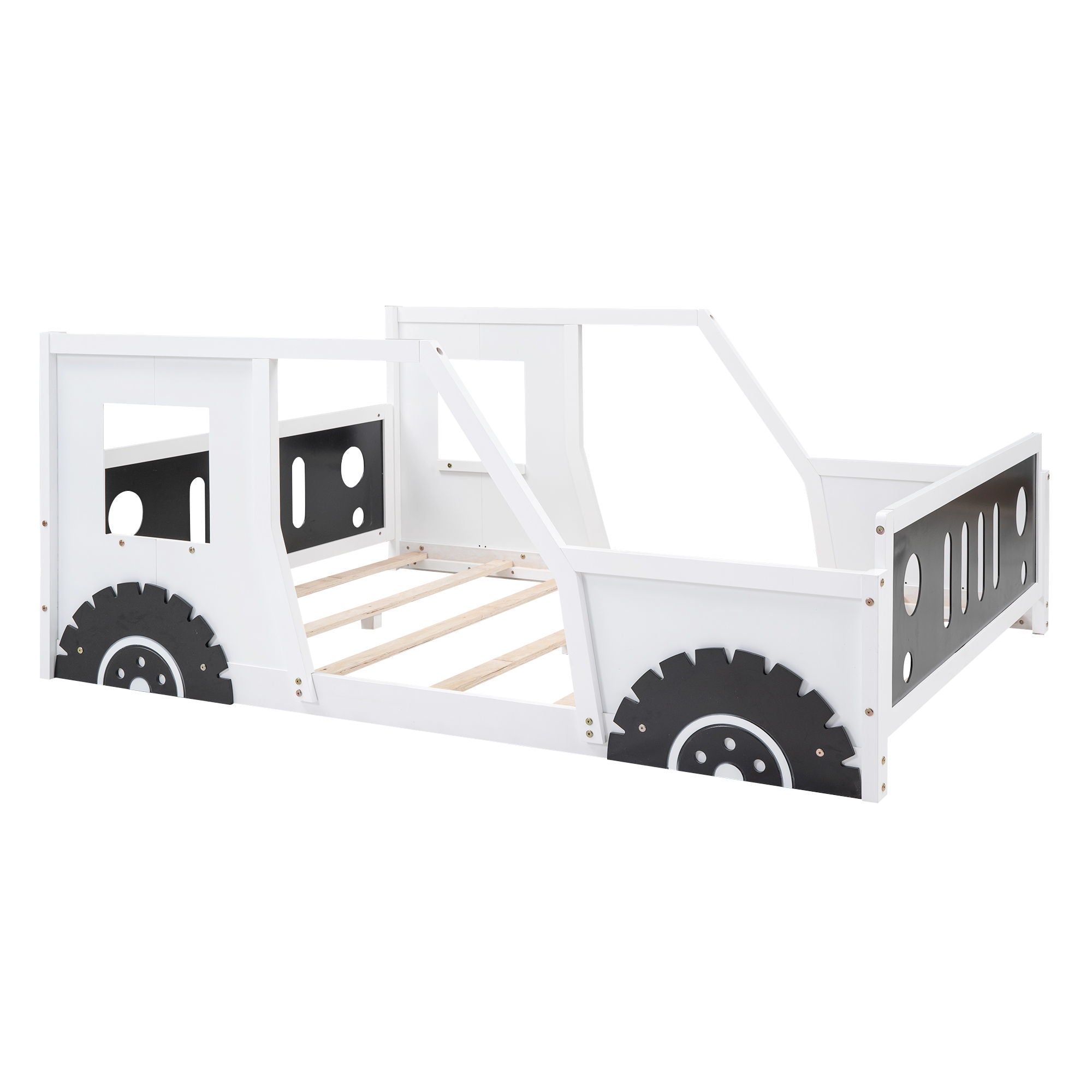 Classic Car Shaped Platform Bed With Wheels