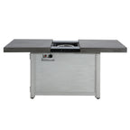 Extendable Rectangle Aluminum Alloy Fire Pit Table, 50,000BTU
