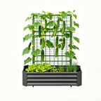 2-in-1 Raised Garden Bed with Trellis