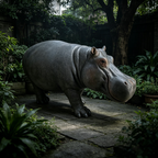 Weather Resistant Hippopotamus Garden Statue