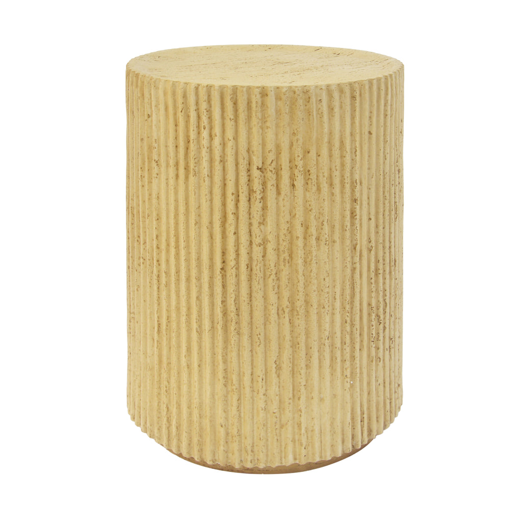 MGO Cylindrical Side Table with Wood-like Texture