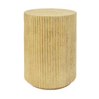 MGO Cylindrical Side Table with Wood-like Texture