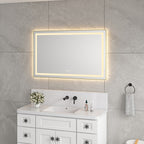 48" x 30" LED Bathroom Mirror with Front and Backlight