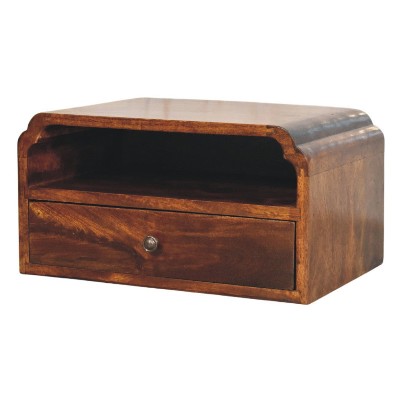 Artisan Furniture Solid Wood Avora Wall-Mounted Chestnut Bedside