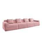 Modular 4 Seat Boneless Cloud Sectional Sofa