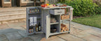 Outdoor Kitchen Island Fir Wood Prep Station
