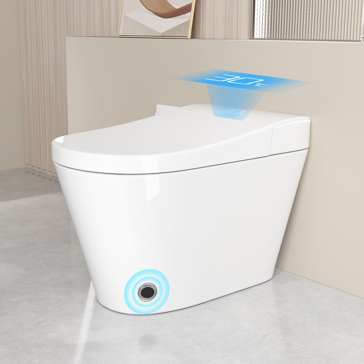 Unique Smart Toilet with Integrated Bidet