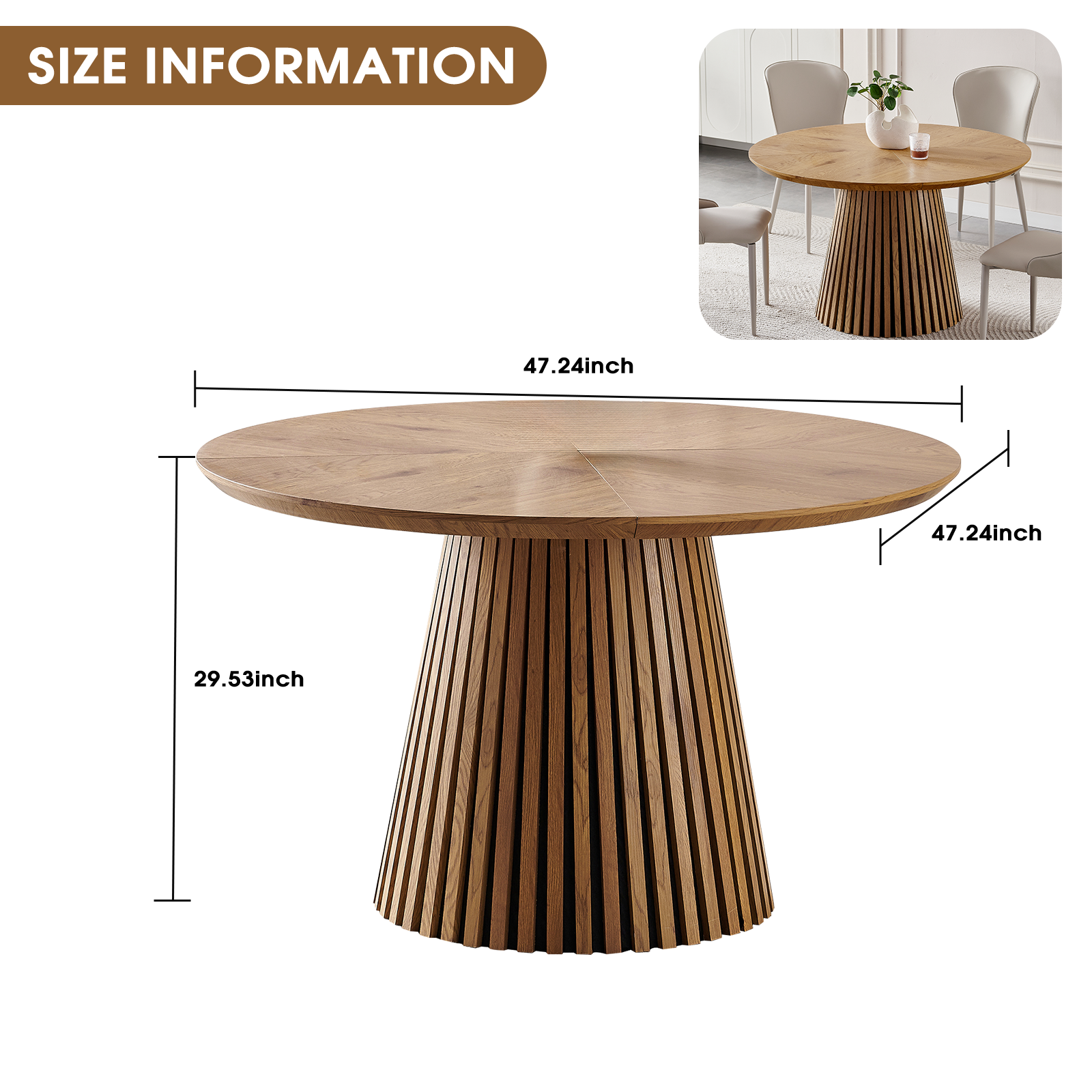 Wooden Round Dining Table