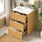 24 Inch Modern Luxury Bathroom Vanity with Ceramic Sink