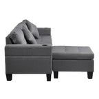 Modern L Shape Sectional Sofa Set with Chaise Lounge