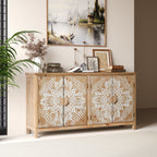 60" Wood Accent Cabinet with 4 Doors