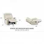 Glory Furniture Ward G762A-RC Rocker Recliner - Pearl