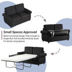 Orisfur Pull Out Sofa Bed Loveseat with Twin Size Memory Mattress