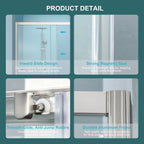 Shower Door 60" W x 72" H Single Sliding Bypass Shower Enclosure