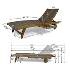 Banzai Chaise Lounge With Pull-Out Tray Set Of 2