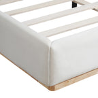 Elegant Upholstered Bed With Solid Wood Frame - King
