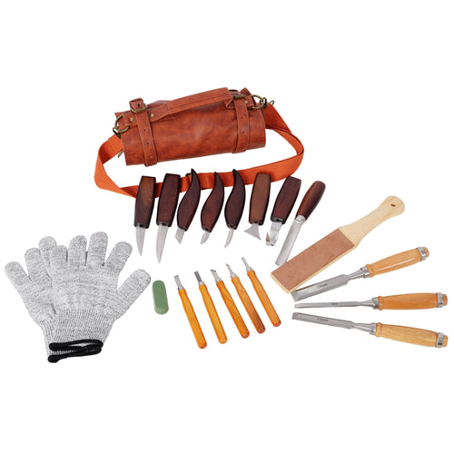 20-Pcs Wood Carving Tools Set