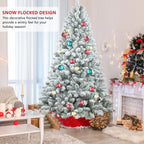 5FT Flocked Christmas Tree with Pine Cones