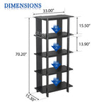 4-Tier Wooden Open Bookcase