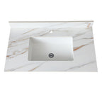 37 Inch Carrara Marble Vanity Top with Undermount Sink