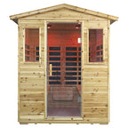 Four Person Far-Infrared Old Fir Outdoor Sauna Room