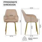 Velvet Dining Chair Set - 2 Pieces