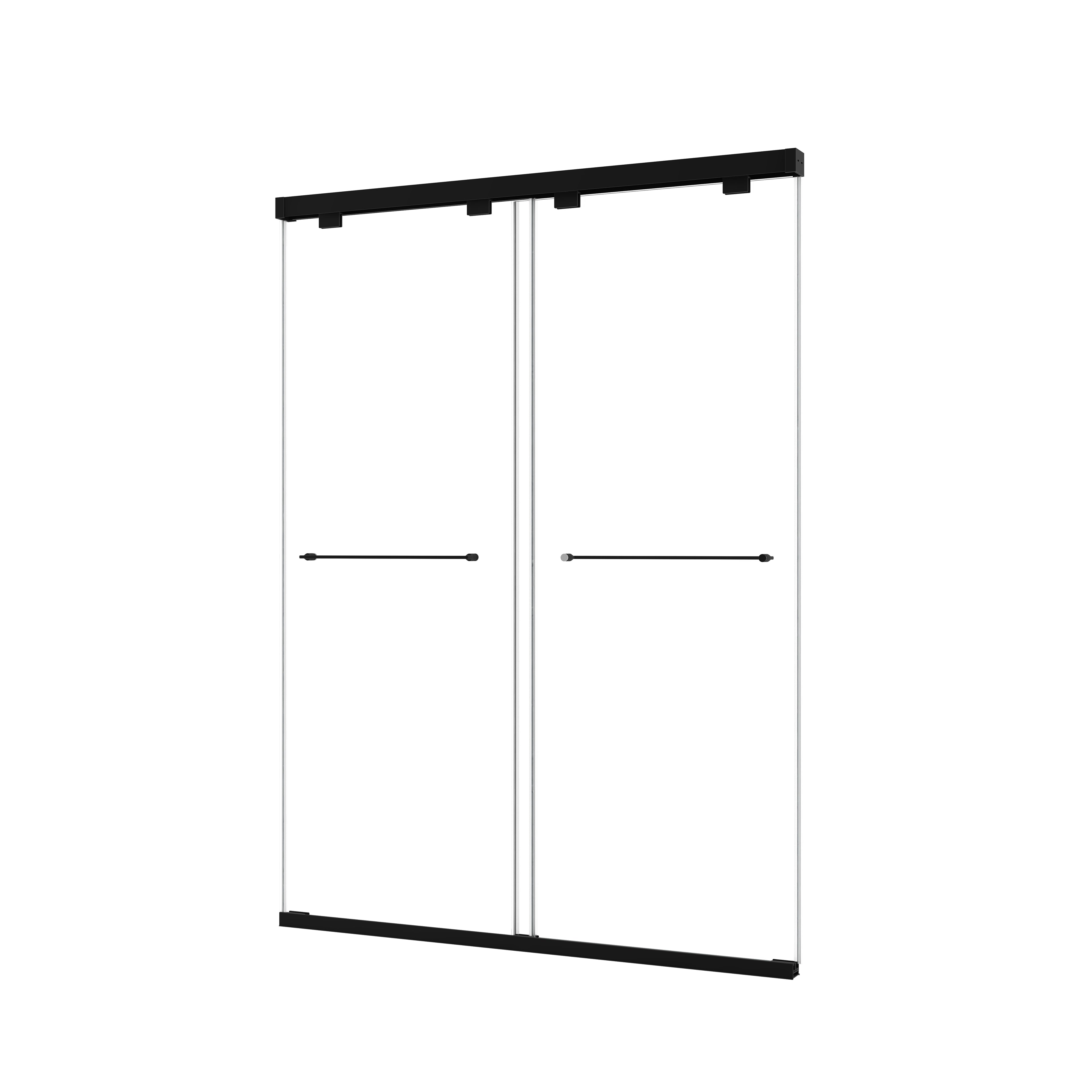 5476 Inch North American Frameless Double Sliding Matte Shower Door