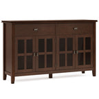 Artisan Solid Wood Large 4 Door Sideboard Buffet in Russet