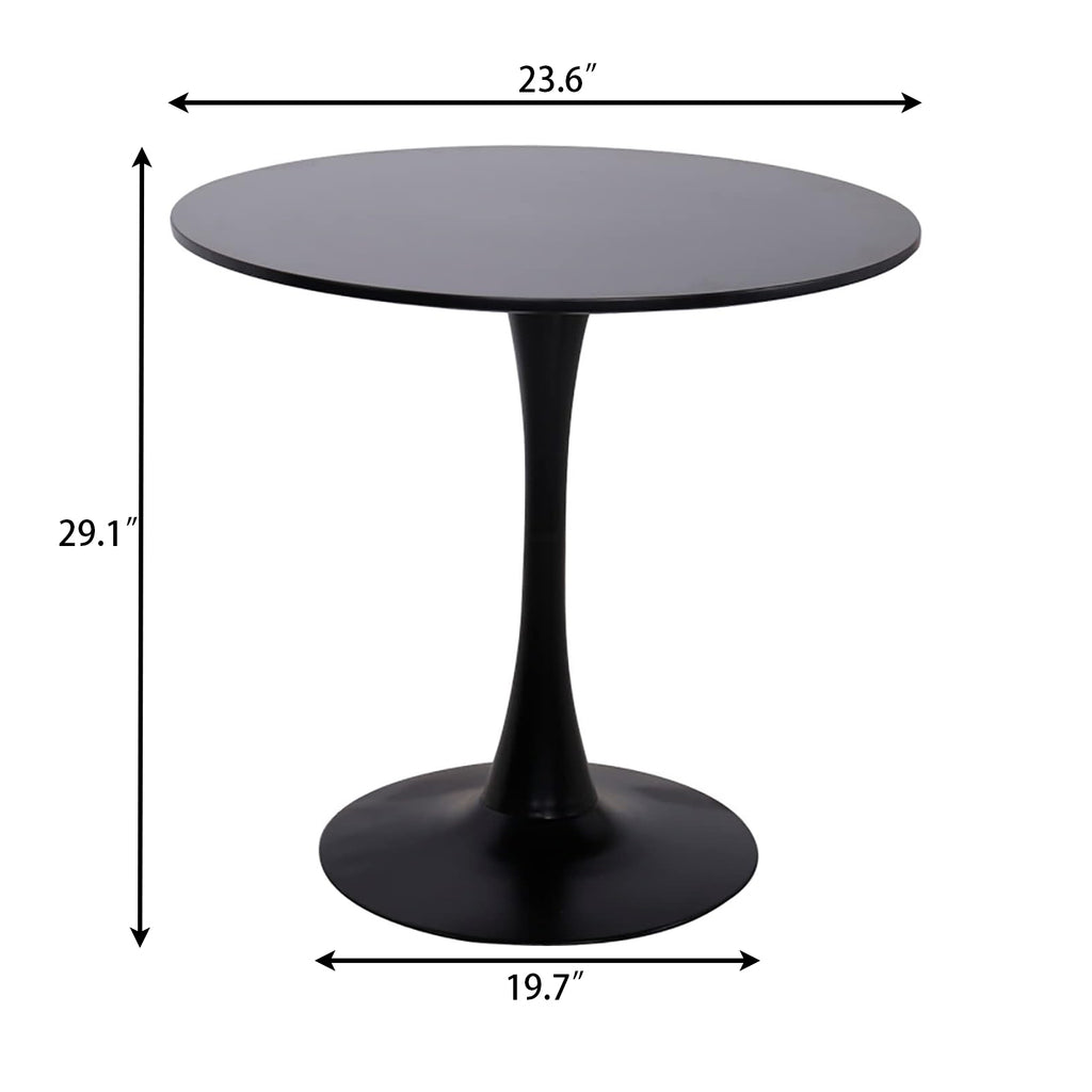 Black Round Modern Dining Table