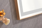 60 x 36 Inch LED Bathroom Mirror with Aluminum Frame