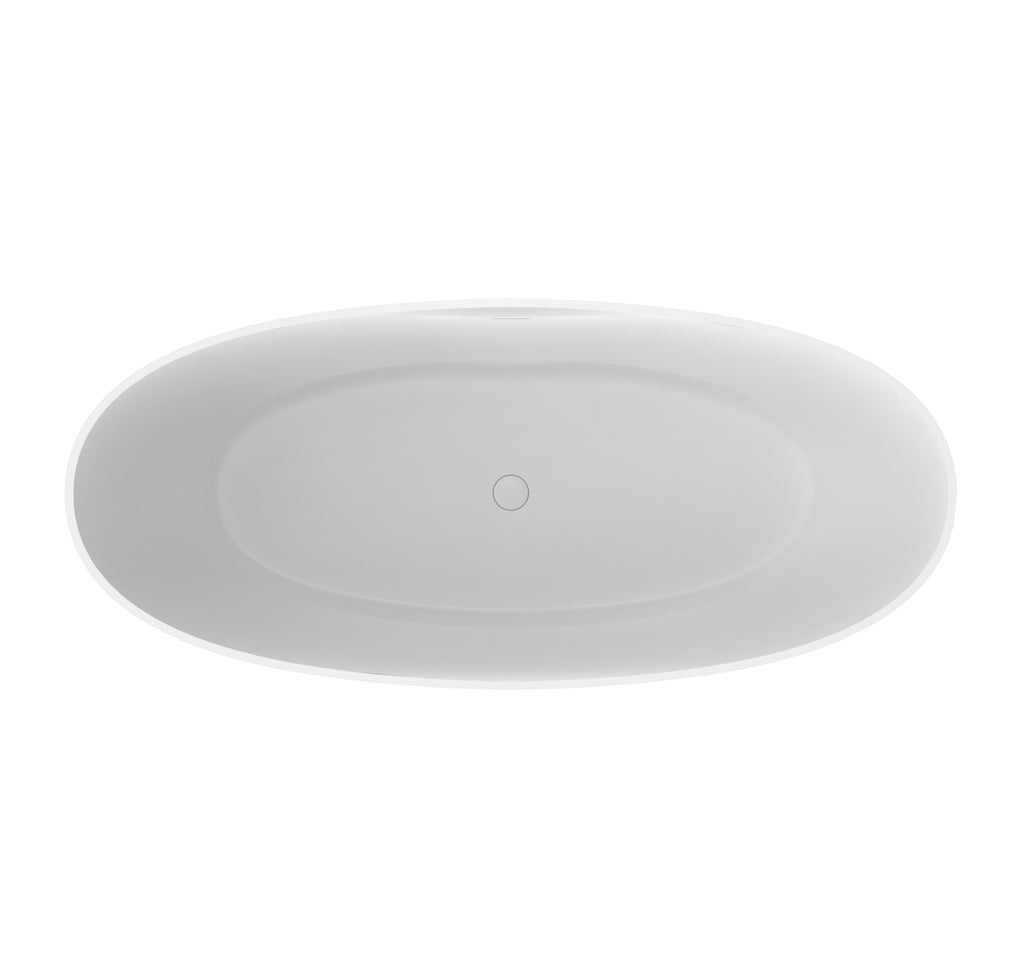 Freestanding Solid Surface Soaking Bathtub