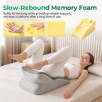 Ergonomic 27° Memory Foam Support Pillow for Couples