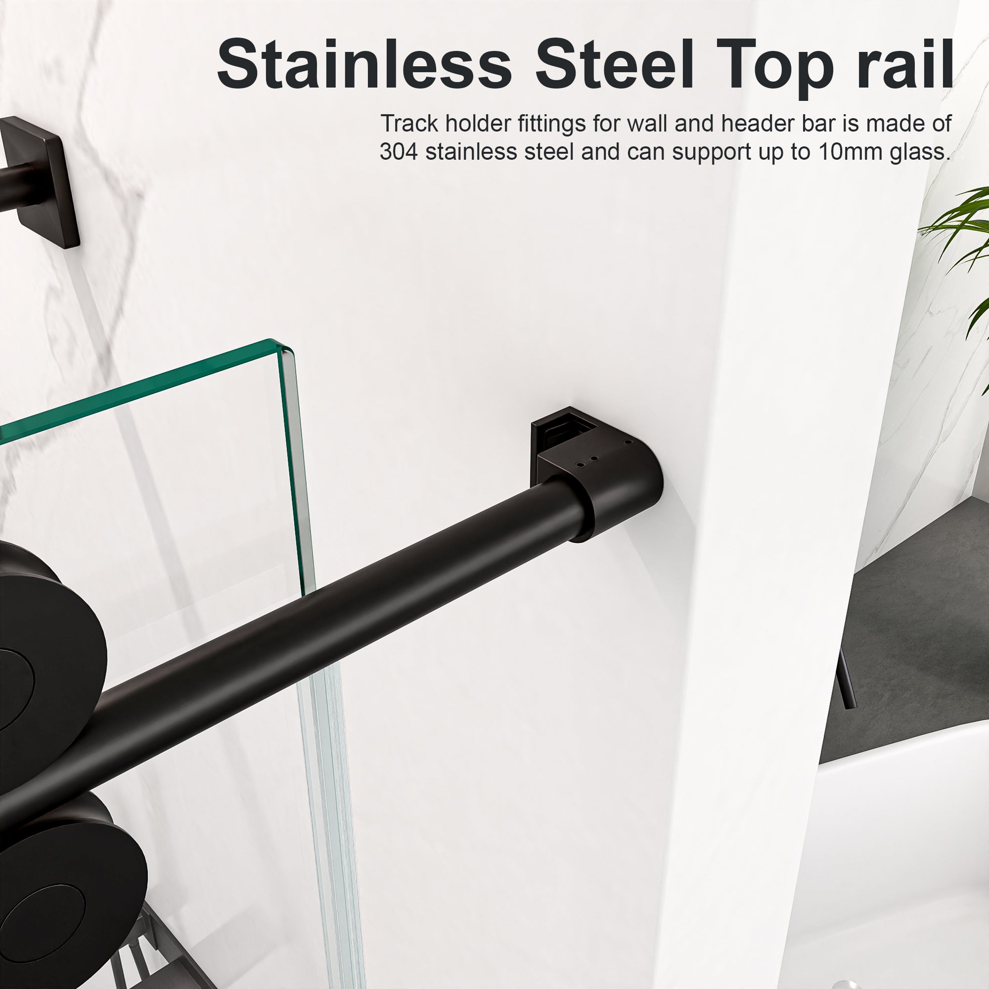 Frameless Single Sliding Shower Door