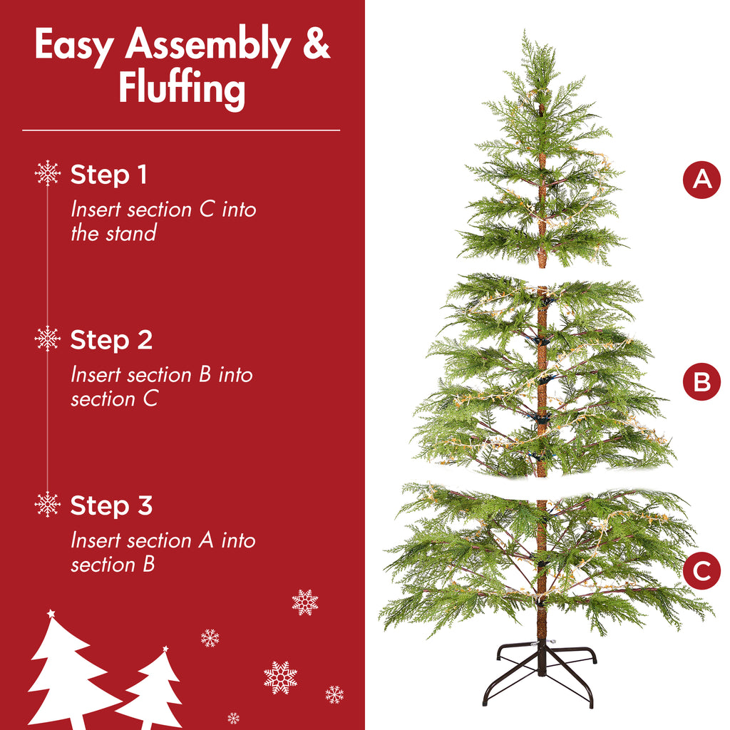 6 Feet Artificial Full Christmas Tree with LED Lights
