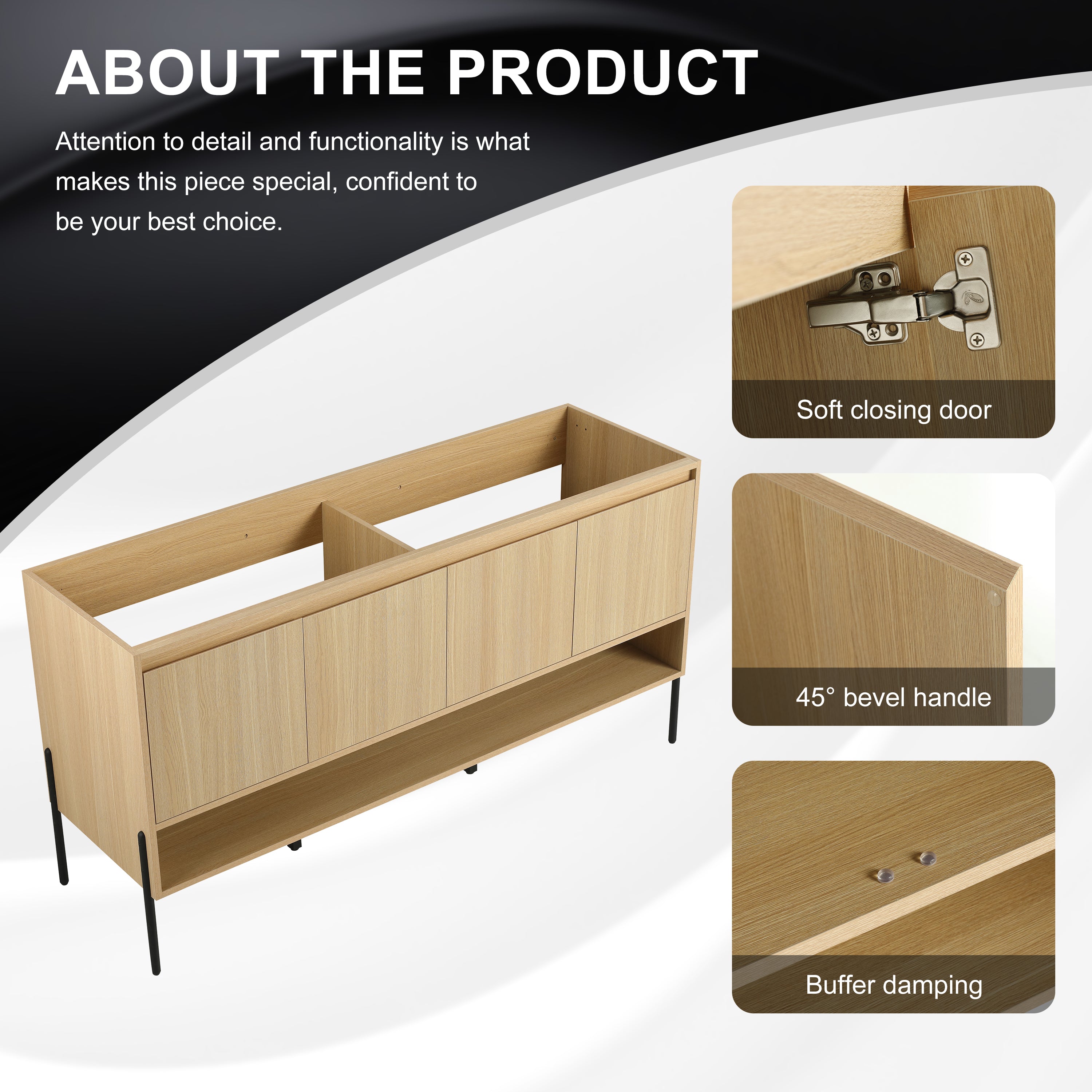60" Freestanding Bathroom Vanity