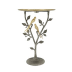 24-inch Metal Dual Bird Side Table